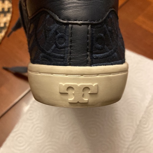 Tory Burch Navy Lace Sneakers - Picture 6 of 11
